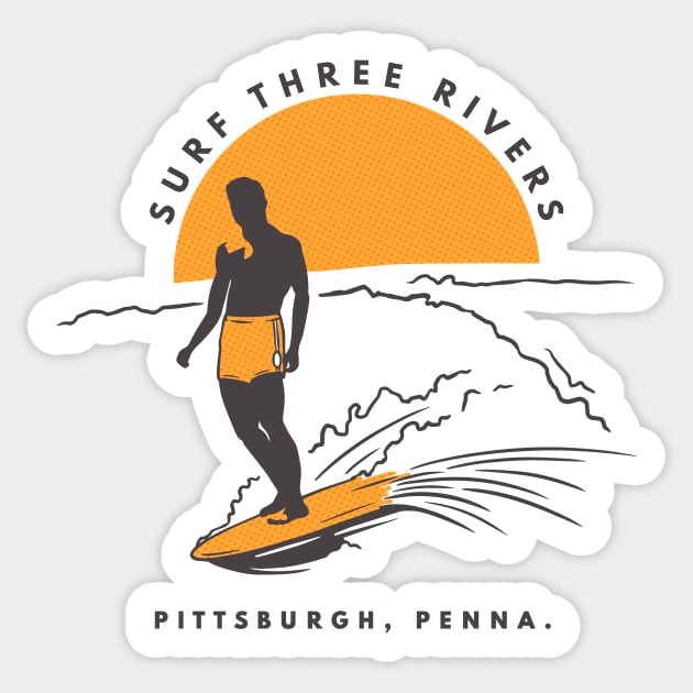 SURF 3 RIVERS Sticker by OldSkoolDesign